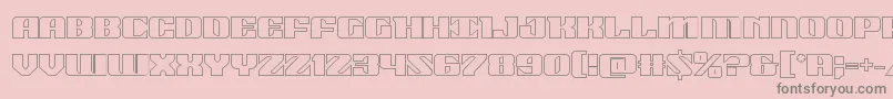 21gunsaluteout Font – Gray Fonts on Pink Background