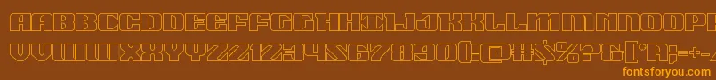 21gunsaluteout Font – Orange Fonts on Brown Background