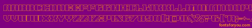 21gunsaluteout Font – Orange Fonts on Purple Background