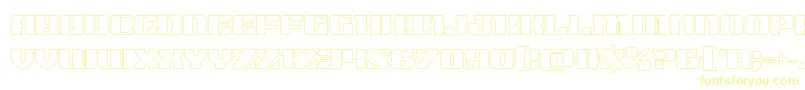 21gunsaluteout Font – Yellow Fonts on White Background