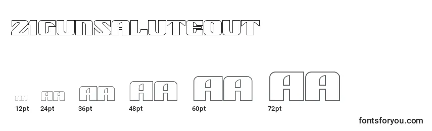 Размеры шрифта 21gunsaluteout (118521)