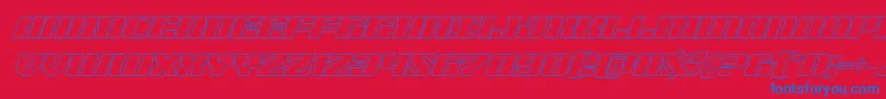 21gunsaluteoutital Font – Blue Fonts on Red Background