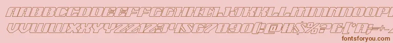 21gunsaluteoutital Font – Brown Fonts on Pink Background