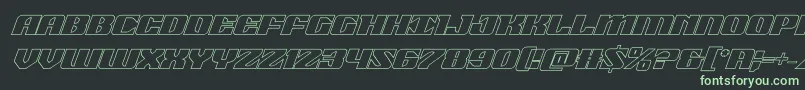 More about 21gunsaluteoutital Font 21gunsaluteoutital Font – Green Fonts on Black Background