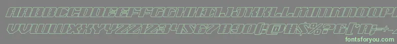 21gunsaluteoutital-Schriftart – Grüne Schriften auf grauem Hintergrund
