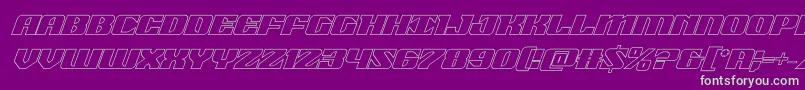 21gunsaluteoutital Font – Green Fonts on Purple Background