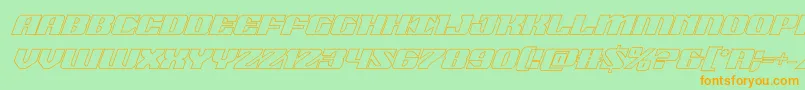 21gunsaluteoutital Font – Orange Fonts on Green Background