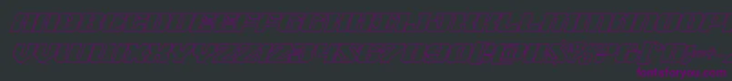 Weitere Informationen zur 21gunsaluteoutital-Schriftart 21gunsaluteoutital-Schriftart – Violette Schriften auf schwarzem Hintergrund