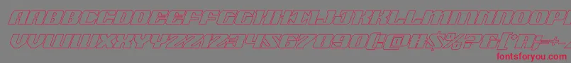 21gunsaluteoutital Font – Red Fonts on Gray Background