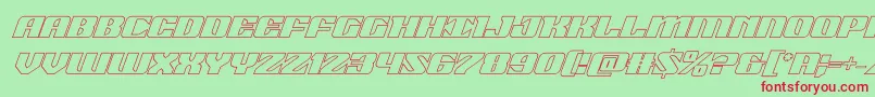 21gunsaluteoutital Font – Red Fonts on Green Background
