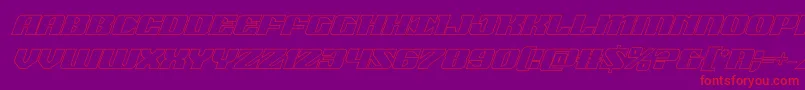 21gunsaluteoutital Font – Red Fonts on Purple Background