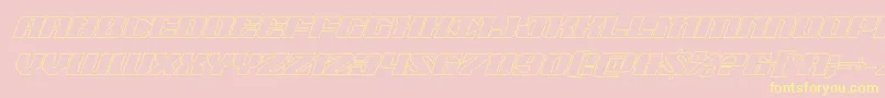 21gunsaluteoutital Font – Yellow Fonts on Pink Background