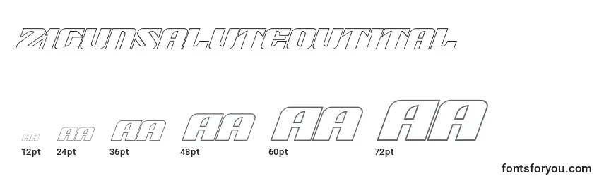 Размеры шрифта 21gunsaluteoutital (118522)