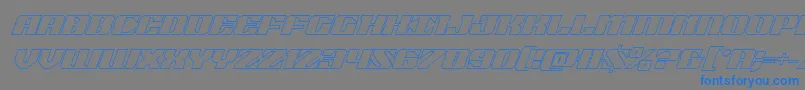 21gunsaluteoutital Font – Blue Fonts on Gray Background