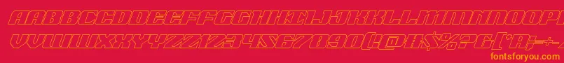 21gunsaluteoutital Font – Orange Fonts on Red Background