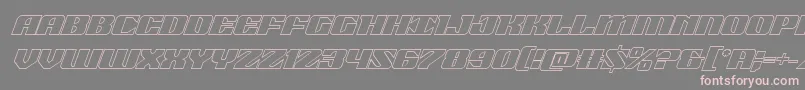 21gunsaluteoutital-Schriftart – Rosa Schriften auf grauem Hintergrund
