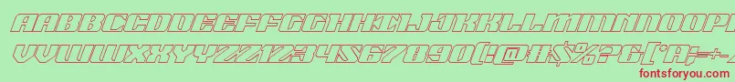 21gunsaluteoutital Font – Red Fonts on Green Background