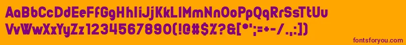 22 September Font – Purple Fonts on Orange Background