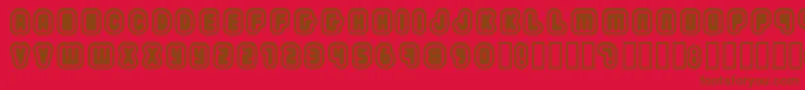 2203 Font – Brown Fonts on Red Background