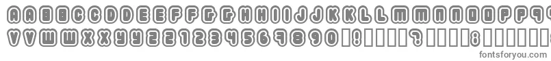 フォント2203 – 白い背景に灰色の文字