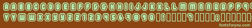 2203 Font – Green Fonts on Brown Background