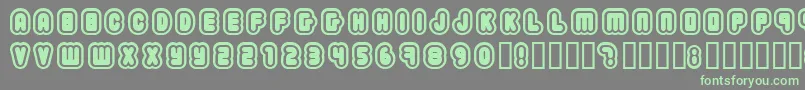 2203 Font – Green Fonts on Gray Background