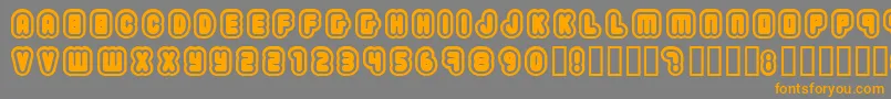 2203 Font – Orange Fonts on Gray Background