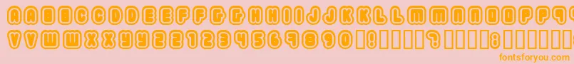 2203 Font – Orange Fonts on Pink Background