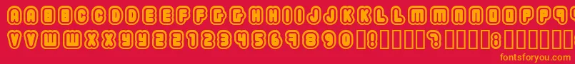 2203 Font – Orange Fonts on Red Background