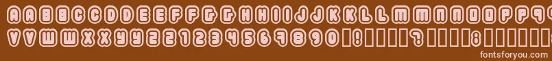 2203 Font – Pink Fonts on Brown Background