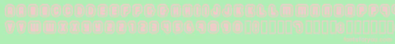 2203 Font – Pink Fonts on Green Background