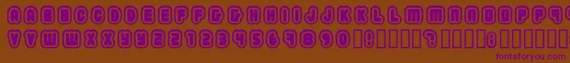2203 Font – Purple Fonts on Brown Background