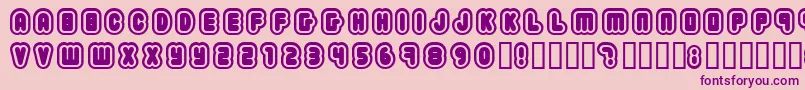 2203 Font – Purple Fonts on Pink Background