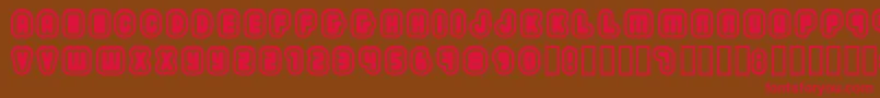 2203 Font – Red Fonts on Brown Background