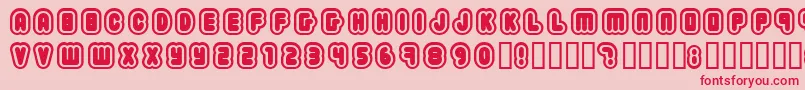 2203 Font – Red Fonts on Pink Background
