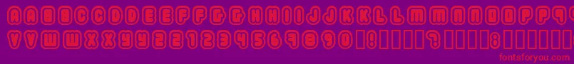 2203 Font – Red Fonts on Purple Background