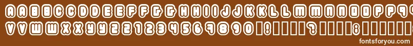 2203 Font – White Fonts on Brown Background