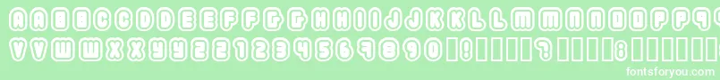 2203 Font – White Fonts on Green Background