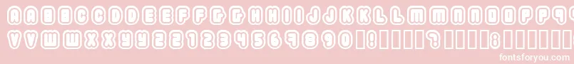 2203 Font – White Fonts on Pink Background