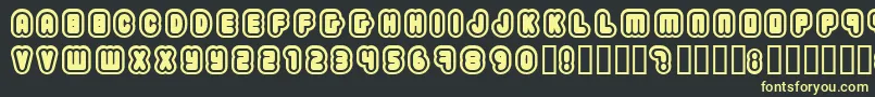 2203 Font – Yellow Fonts on Black Background