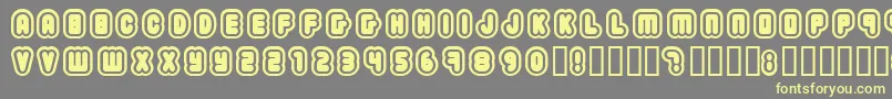 2203 Font – Yellow Fonts on Gray Background