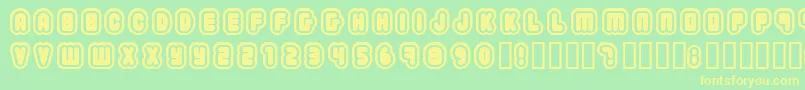 2203 Font – Yellow Fonts on Green Background
