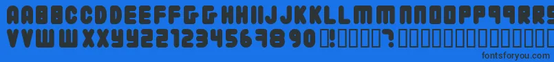 22203 Font – Black Fonts on Blue Background