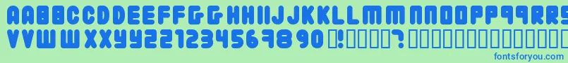 22203 Font – Blue Fonts on Green Background