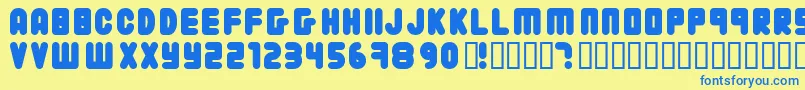 22203 Font – Blue Fonts on Yellow Background