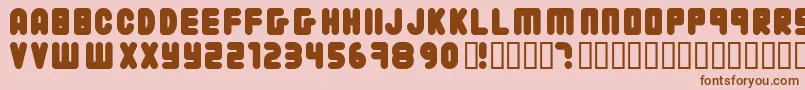 Fonte 22203 – fontes marrons em um fundo rosa
