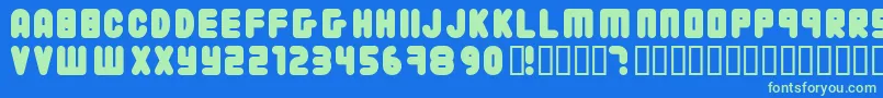 Weitere Informationen zur 22203-Schriftart 22203-Schriftart – Grüne Schriften auf blauem Hintergrund