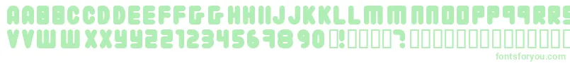 22203 Font – Green Fonts on White Background