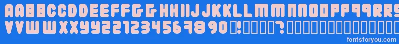 Fonte 22203 – fontes rosa em um fundo azul