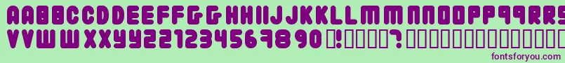 22203 Font – Purple Fonts on Green Background